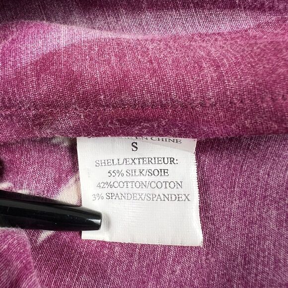 Theory Silk Blend Purple Floral Sleeveless Tank Top Women’s Size Small - Picture 14 of 16